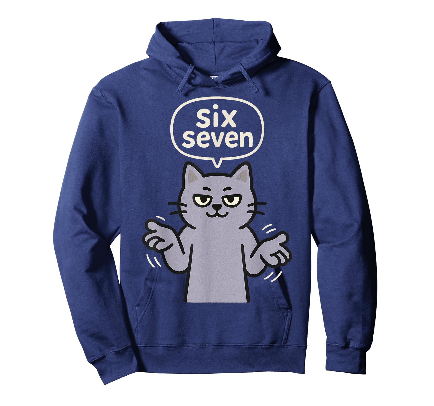 67 Six Seven 6-7 Purple Cat - Funny Kid Gaming Brainrot Meme T-Shirt