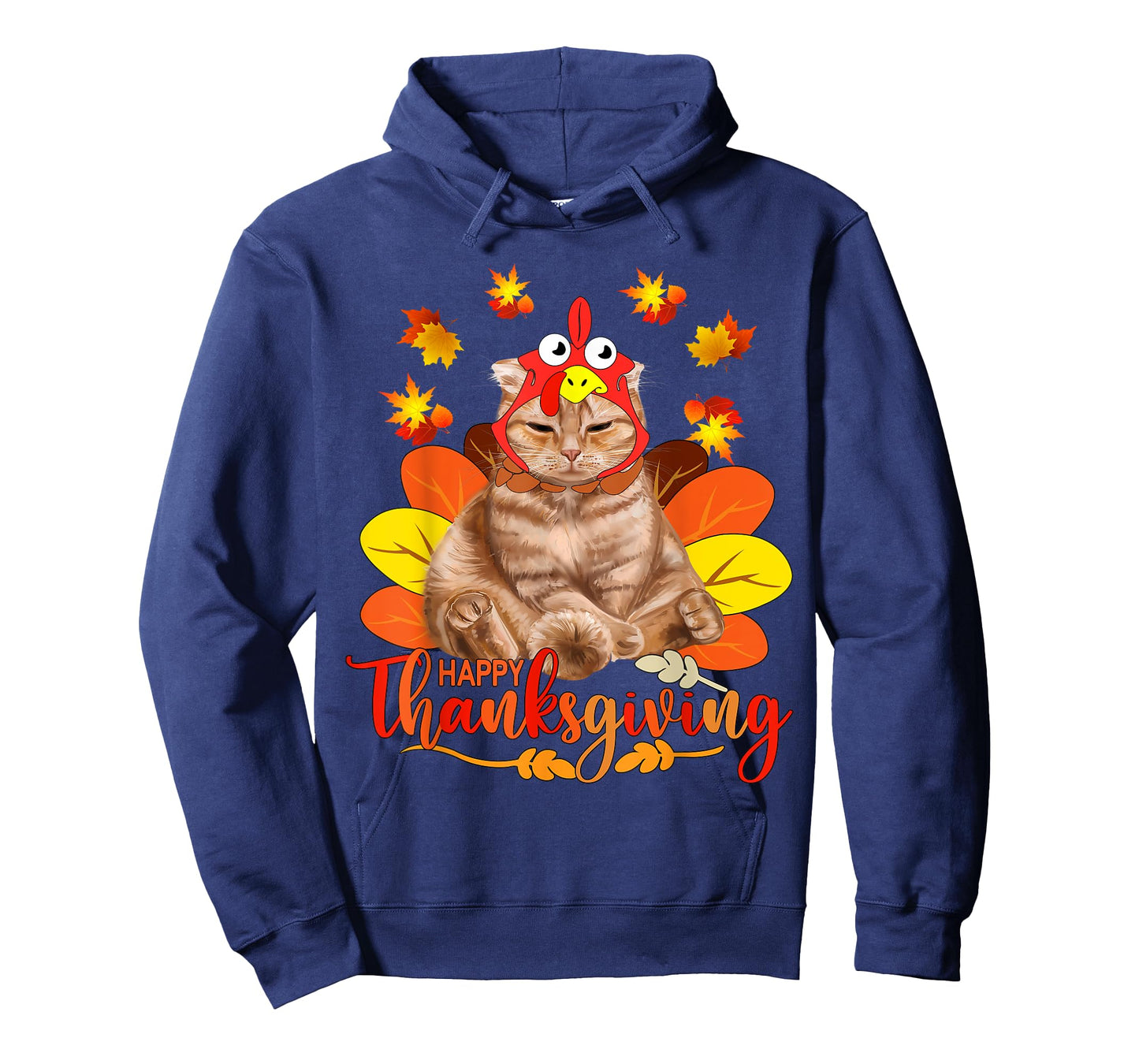 Happy Thanksgiving Tee Cat Turkey Christmas Day Tee T-Shirt