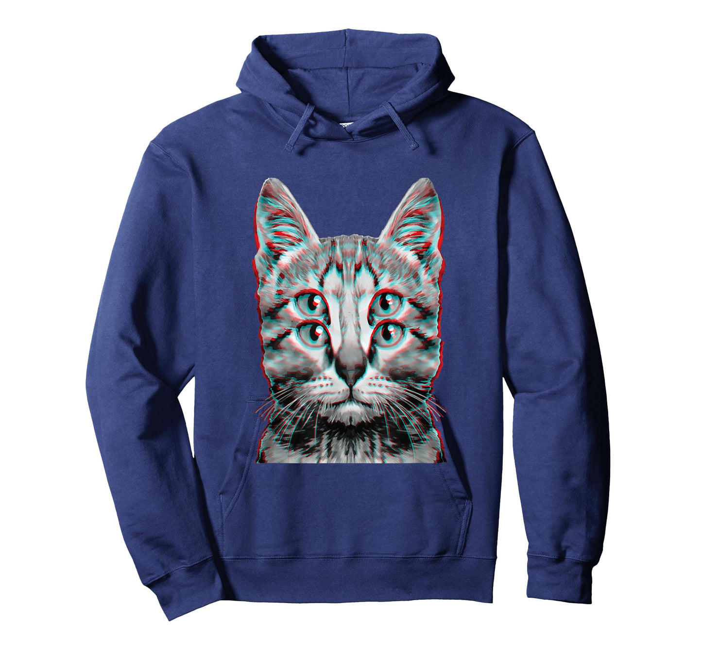 Glitch Weird Cat Kitten Optical Illusion Cat Mom Dad T-Shirt
