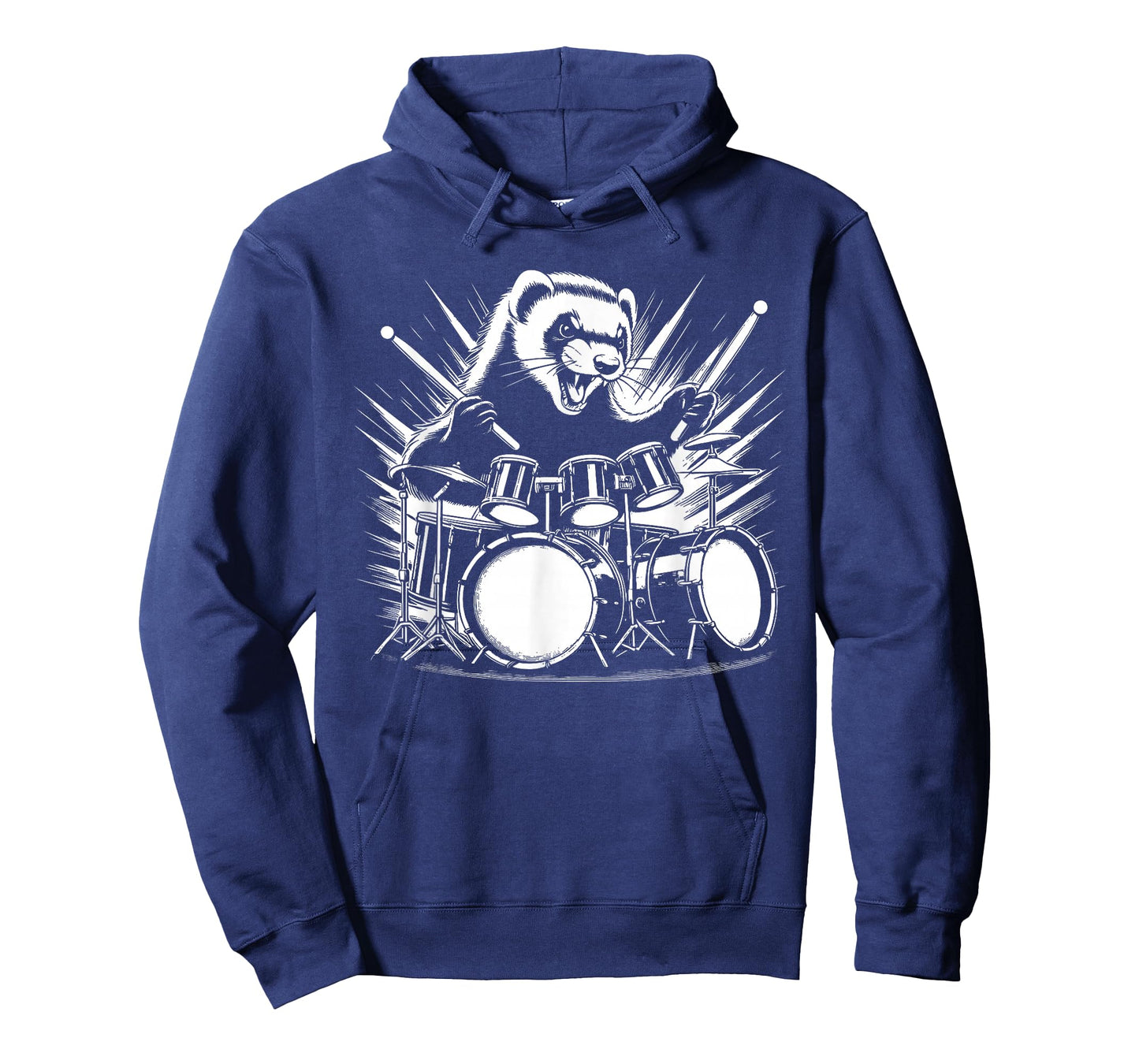 Drumming Ferret Drummer Drums Music Rock Band T-Shirt