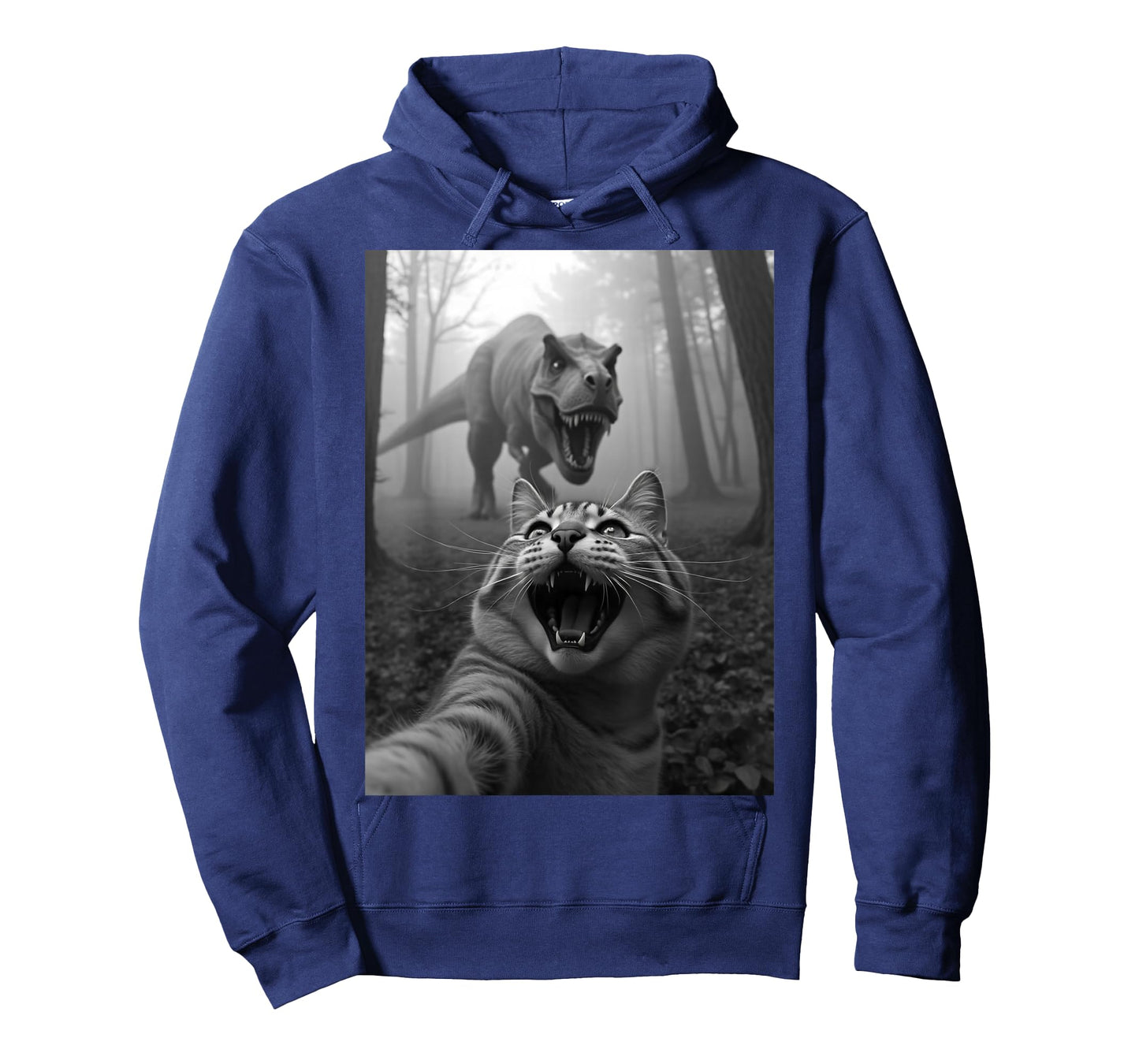Cat Selfie With T-Rex Dinosaur T-Shirt