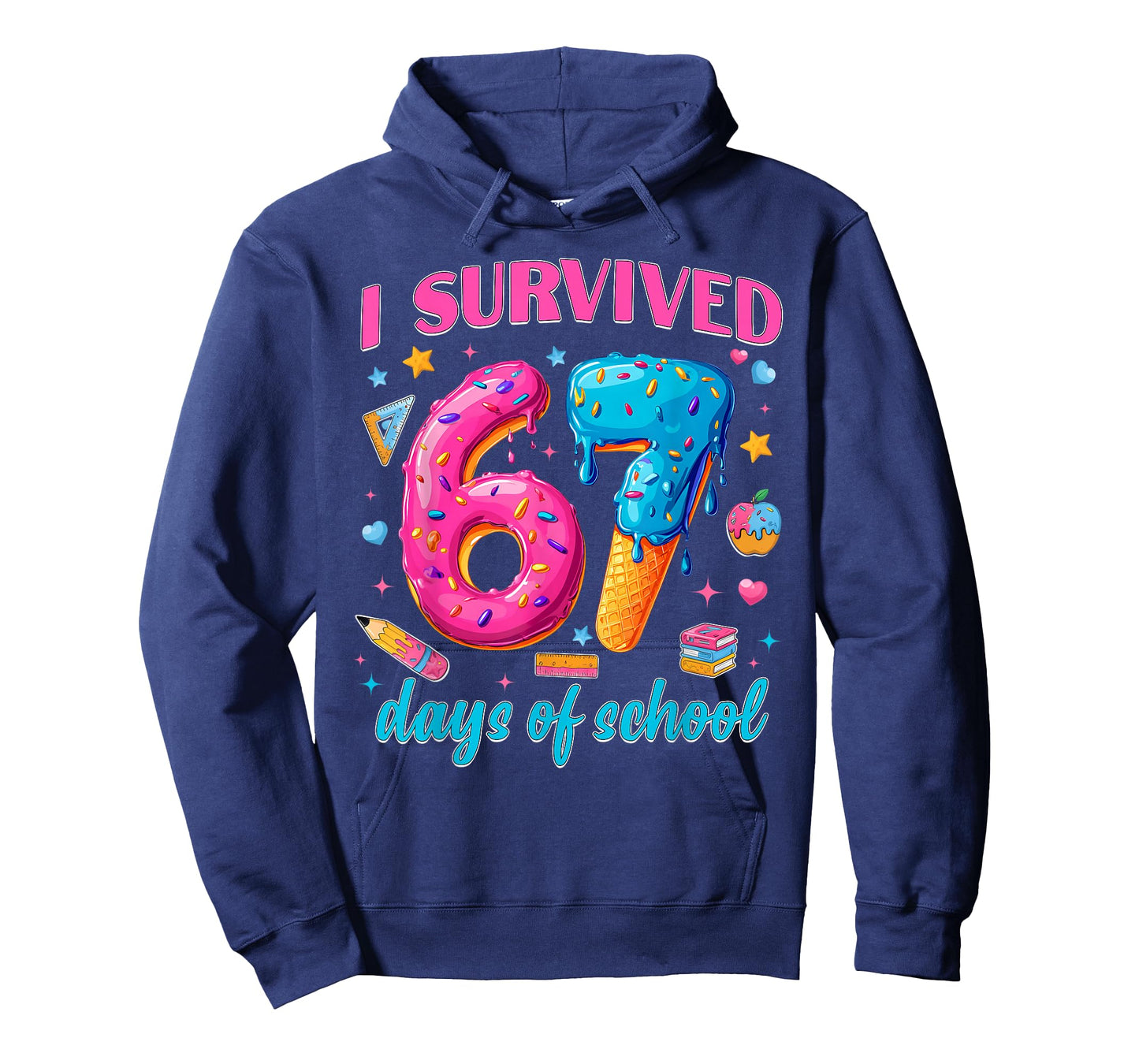 67 Days of School I Survived Teachers Students 100th Days T-Shirt