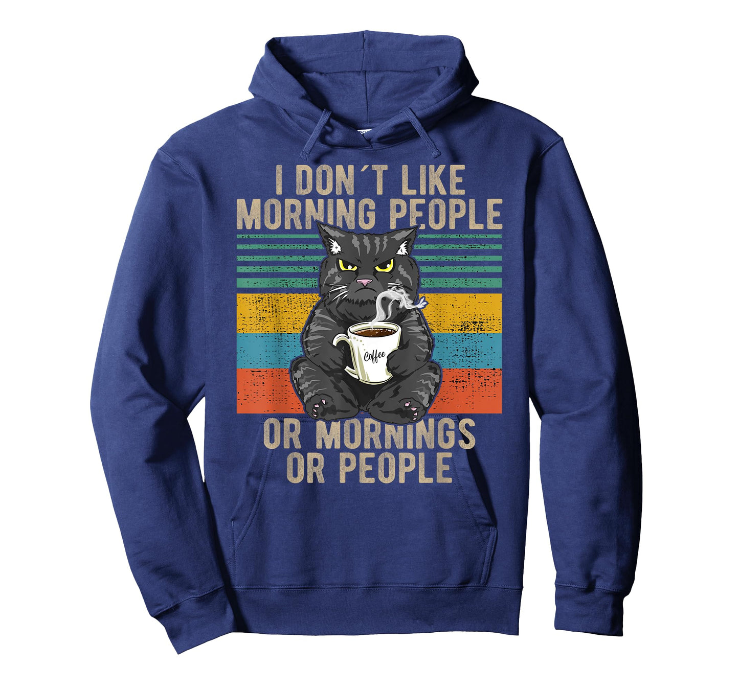 I Hate Morning People And Mornings And People Coffee Cat T-Shirt