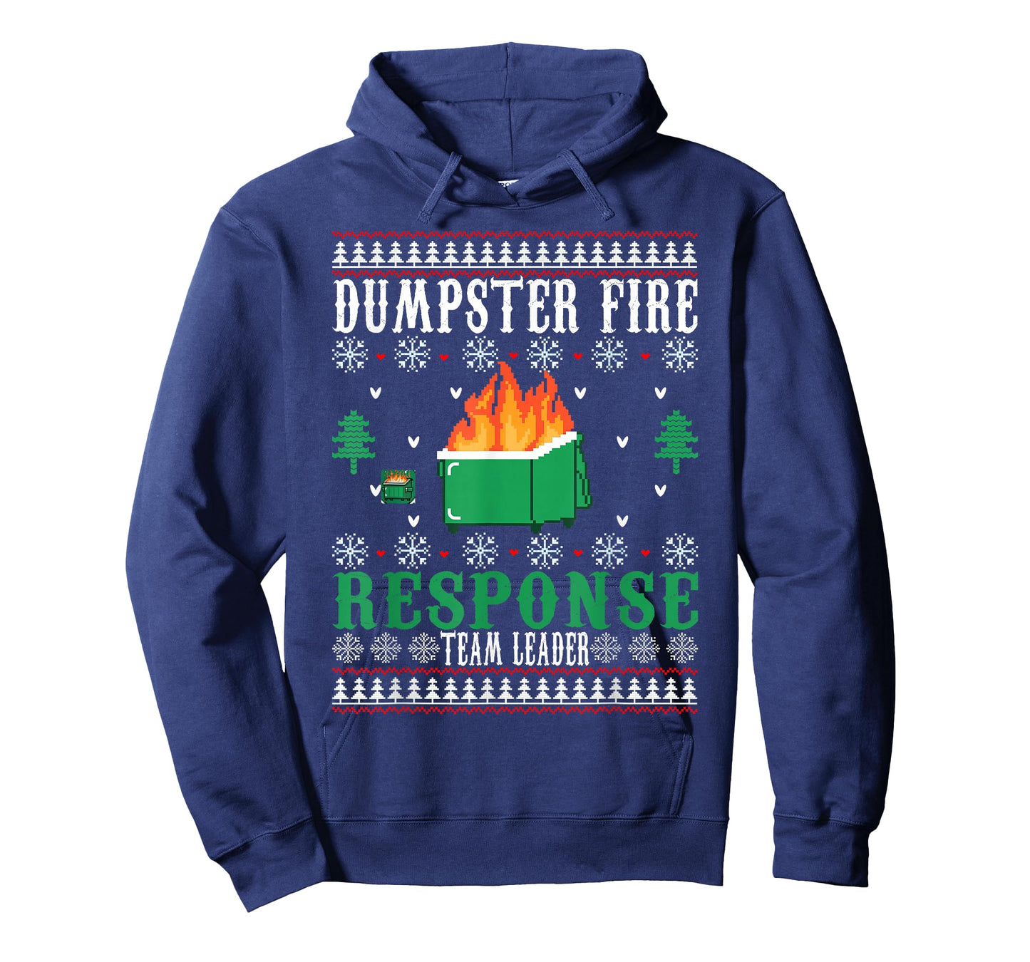 Dumpster Fire Response Team Leader Christmas Ugly Sweater T-Shirt