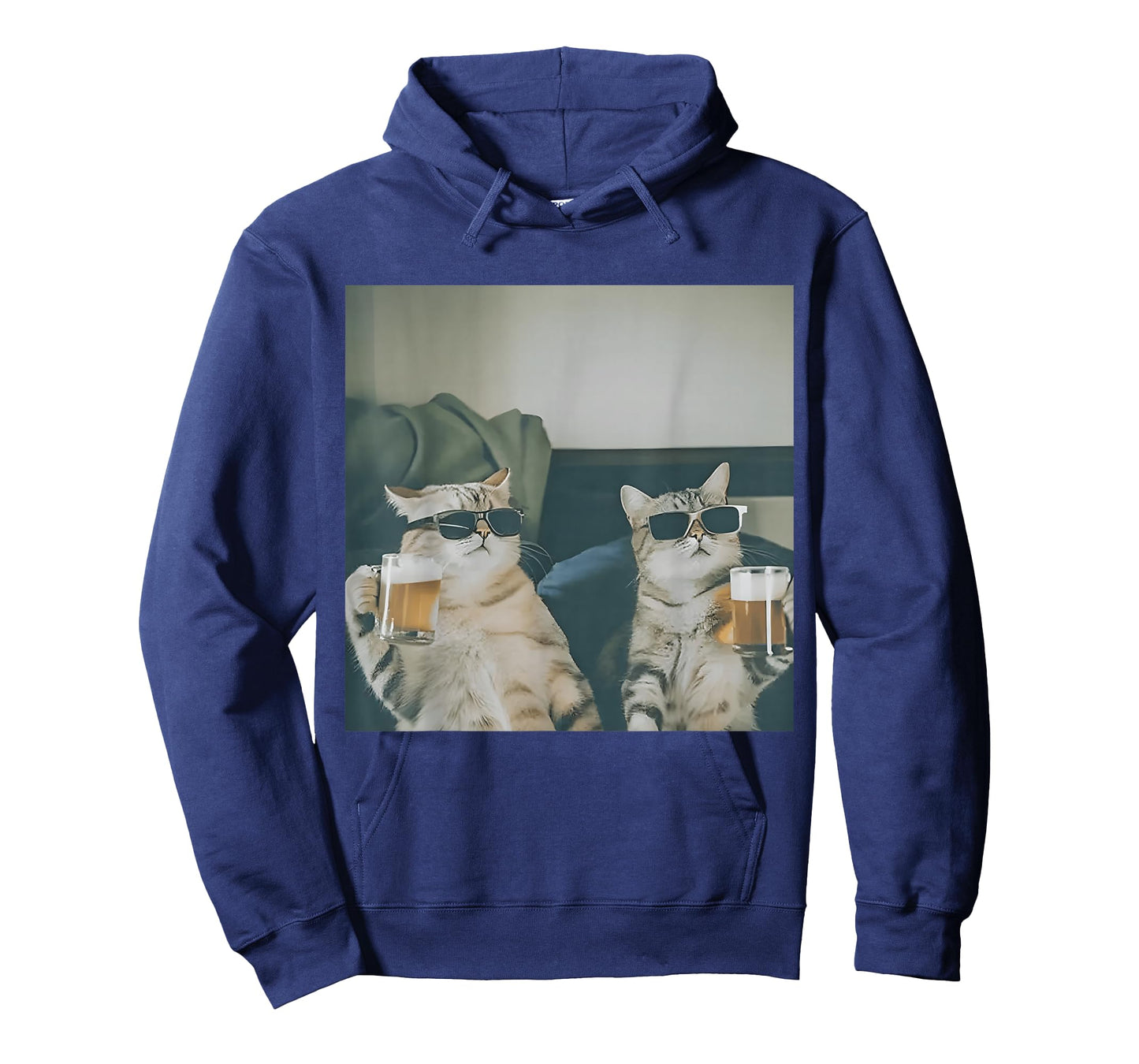 Funny Cat Drinking Beer Buddy Cat Lovers for Men Women T-Shirt