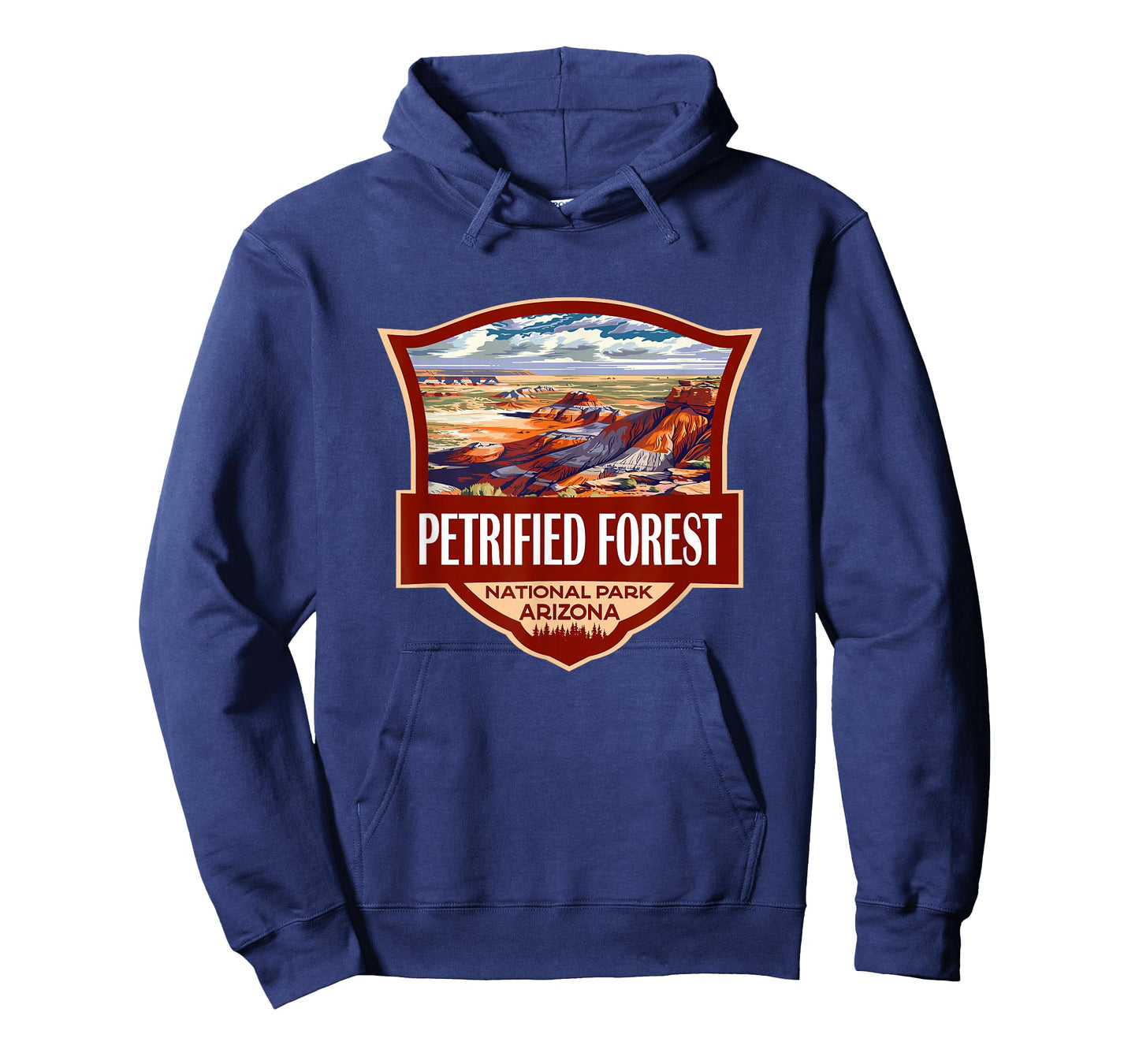 Petrified Forest National Park Illustration Retro Badge T-Shirt