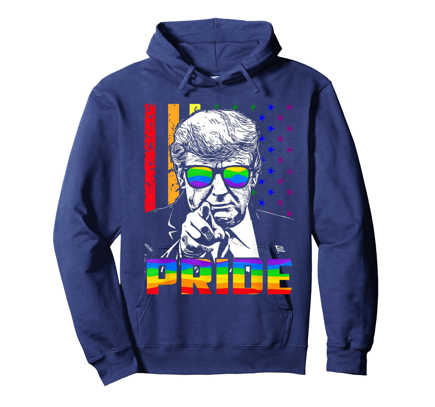Trump LGBT Rainbow Sunglasses American Flag Gay Pride Month T-Shirt