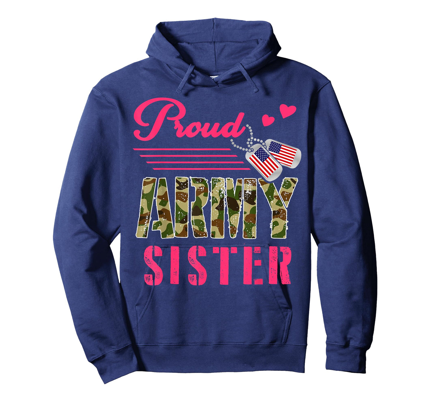 Proud Army Sister Military Camo Dog Tag Best Friend Solider T-Shirt