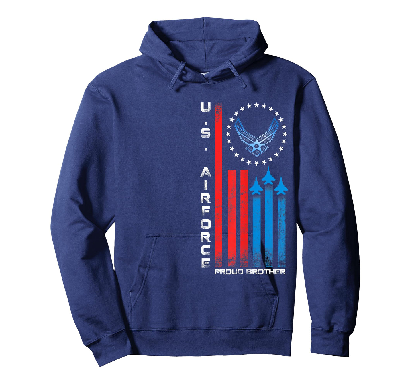 Proud Brother US Air Force Military USA Flag T-Shirt