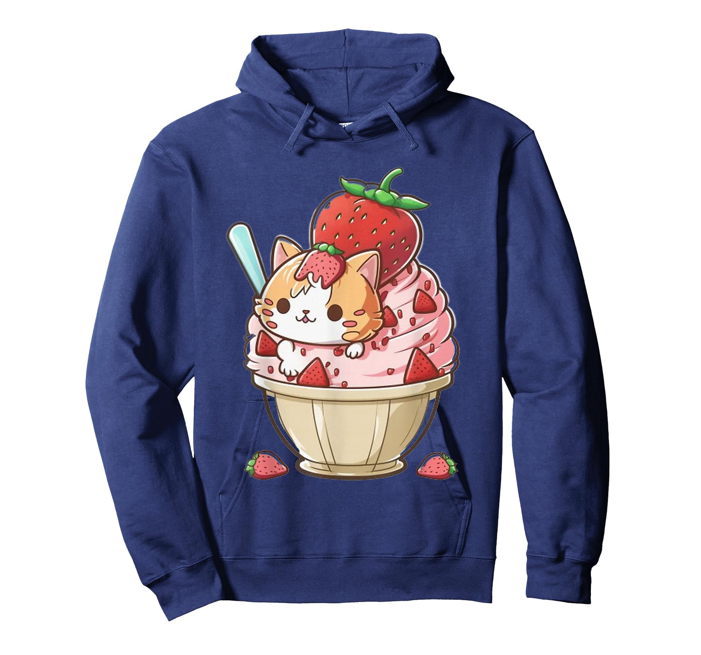 Strawberry Ice Cream Sundae Kitten Gelato Berry Cat Sorbet T-Shirt