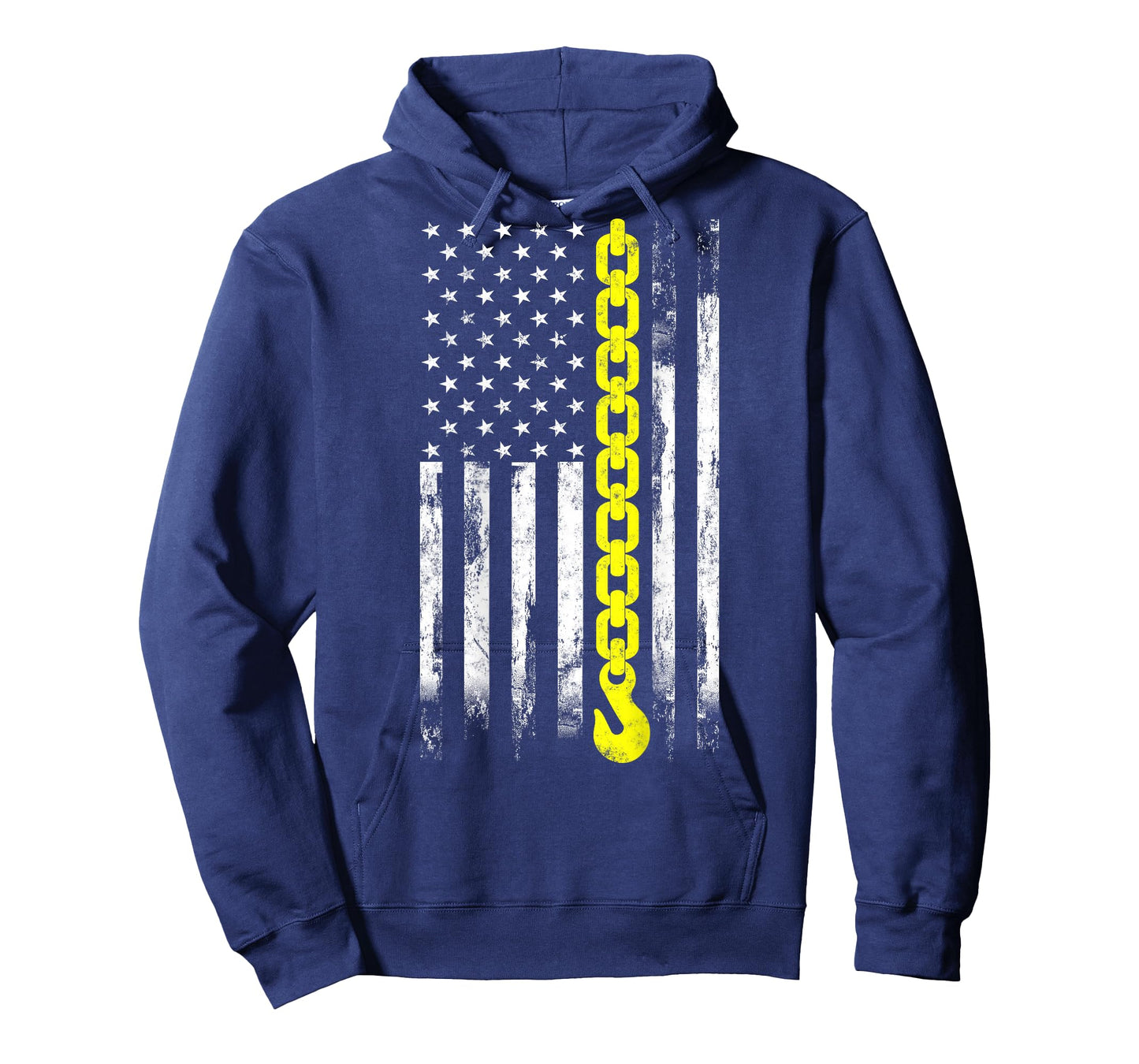 Tow Truck Driver Thin Yellow line USA Flag Gift Towing Dad T-Shirt