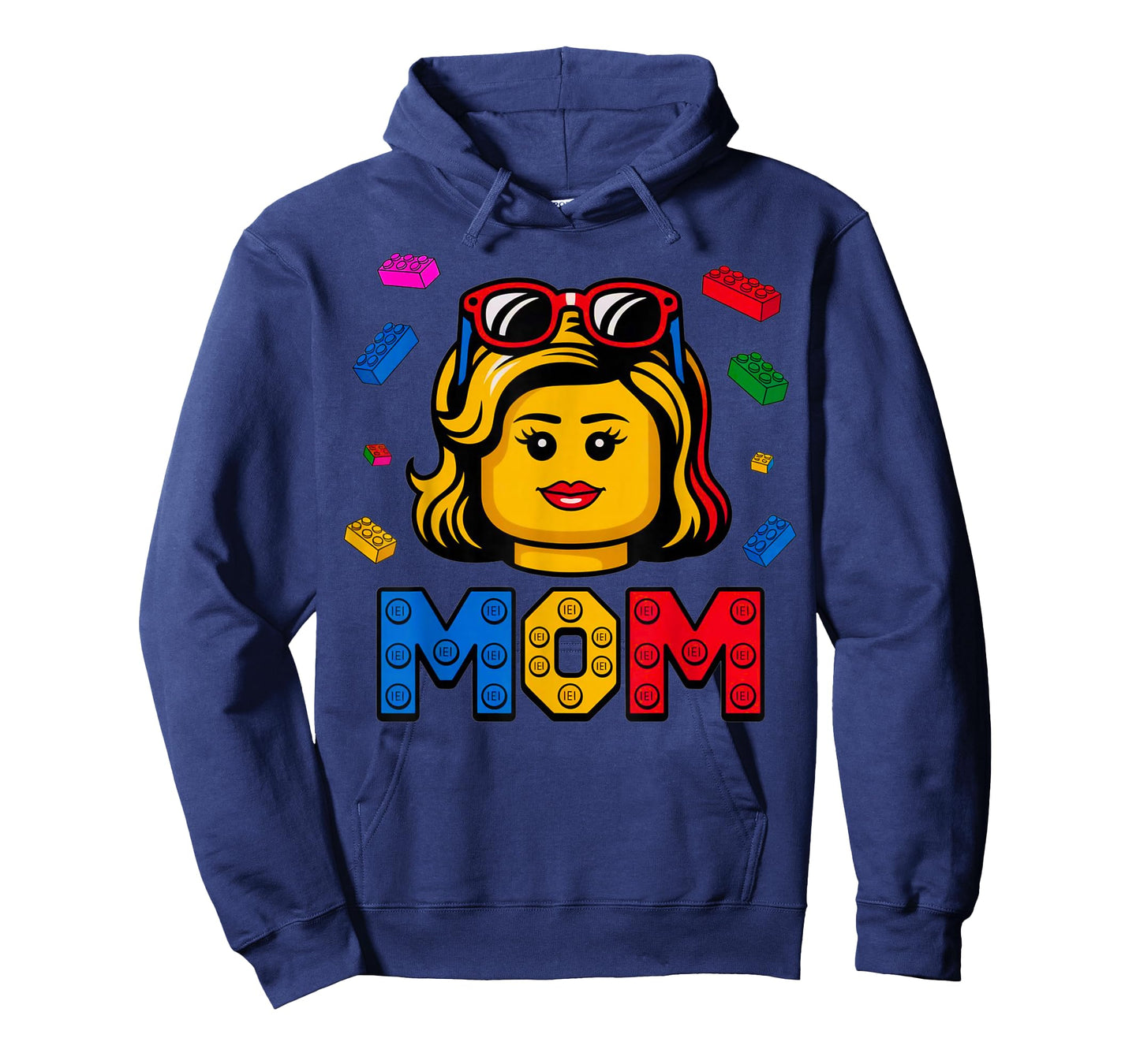 Family Mom Master Builder Building Bricks Blocks Mothers Day T-Shirt