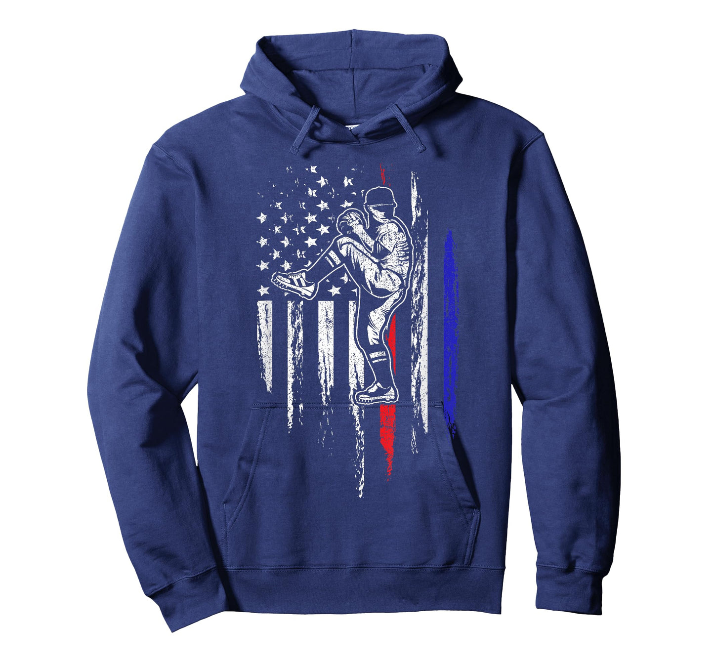 Baseball American Flag Pitcher USA Pitching 4th of July Gift T-Shirt