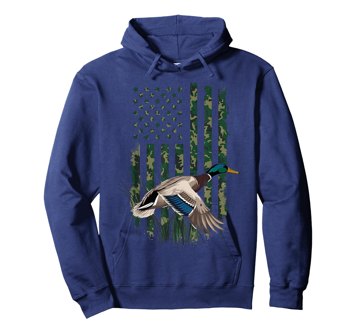 Waterfowl Duck Hunting Shirt Men Kids Boys Hunters Camo Flag T-Shirt