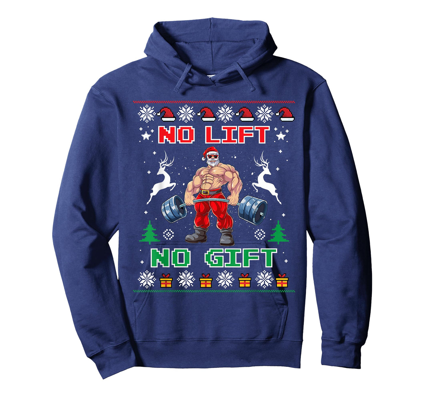 No Lift No Gift Weightlifting Fitness Christmas Bodybuilding T-Shirt