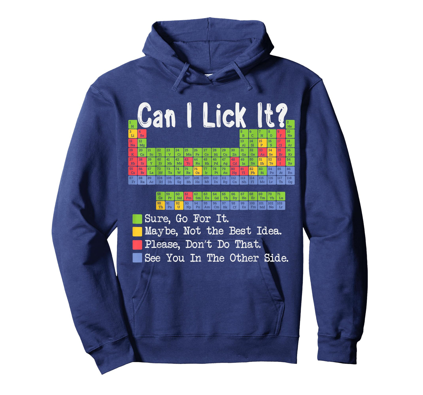 Can I Lick It Science Teacher Periodic Table of Elements T-Shirt