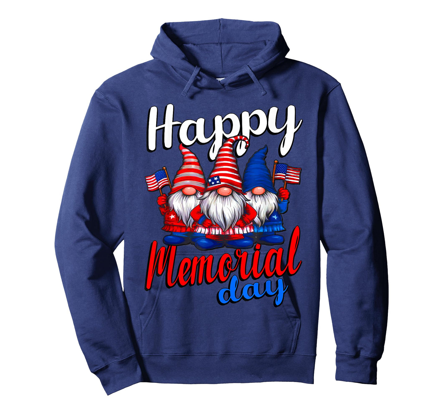 Cute Gnomes with Usa Flag Happy Memorial Day T-Shirt