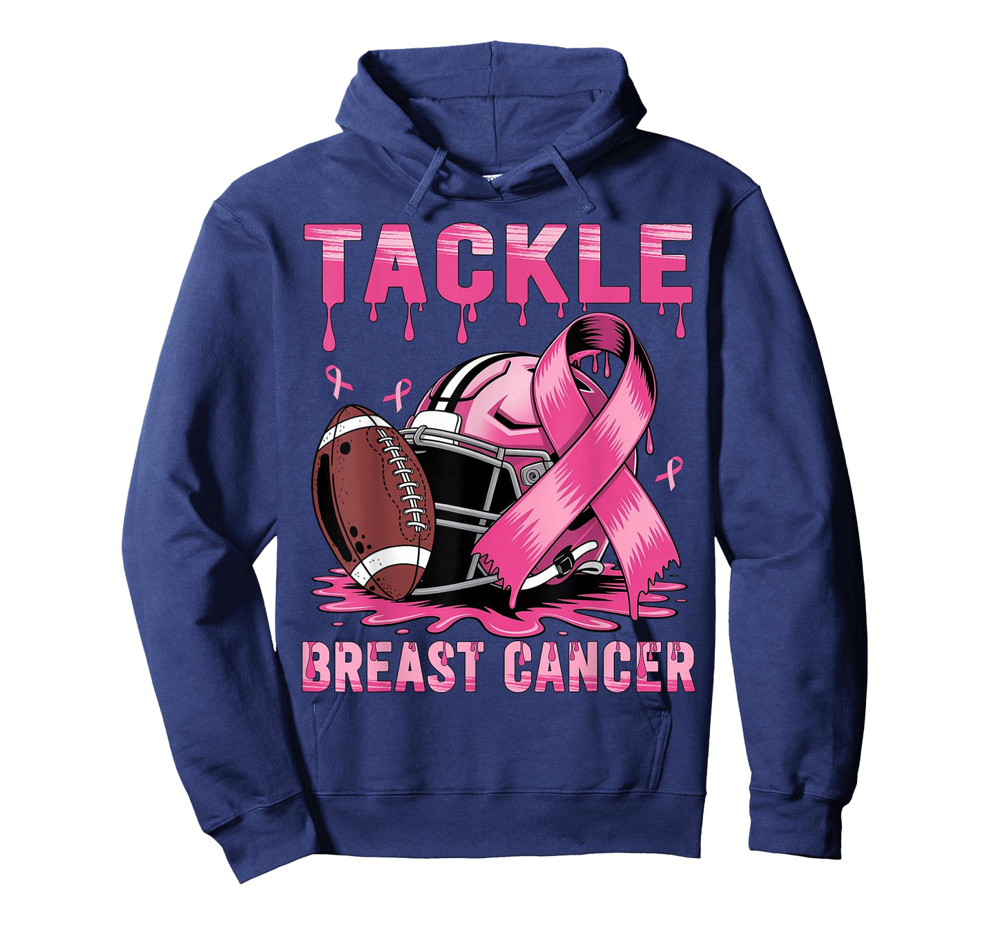 Tackle Breast Cancer Football Pink Ribbon Breast Cancer T-Shirt