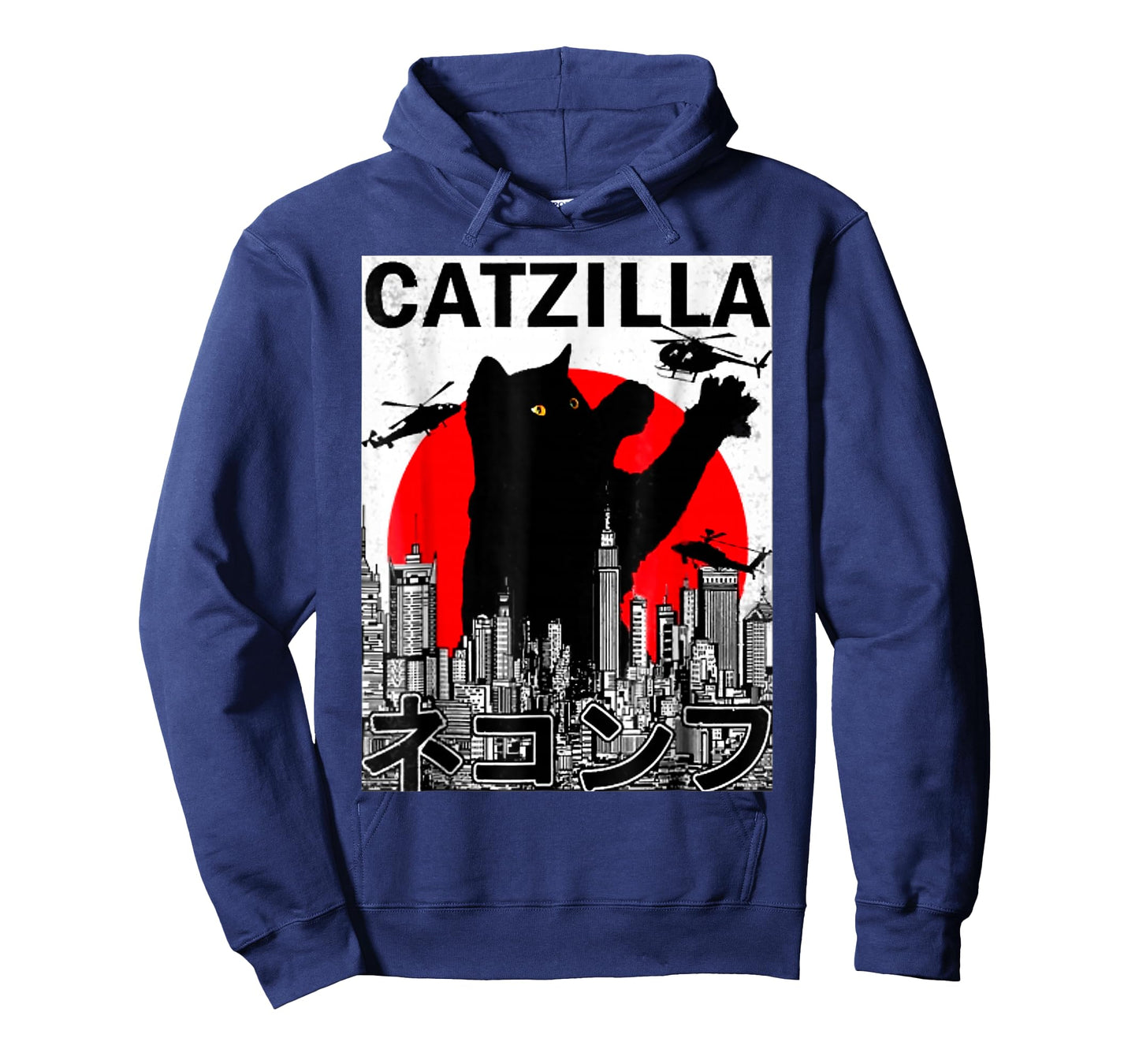 Catzilla Cute Art Japanese Cat Stuff for Cat Lover Mom Dad T-Shirt