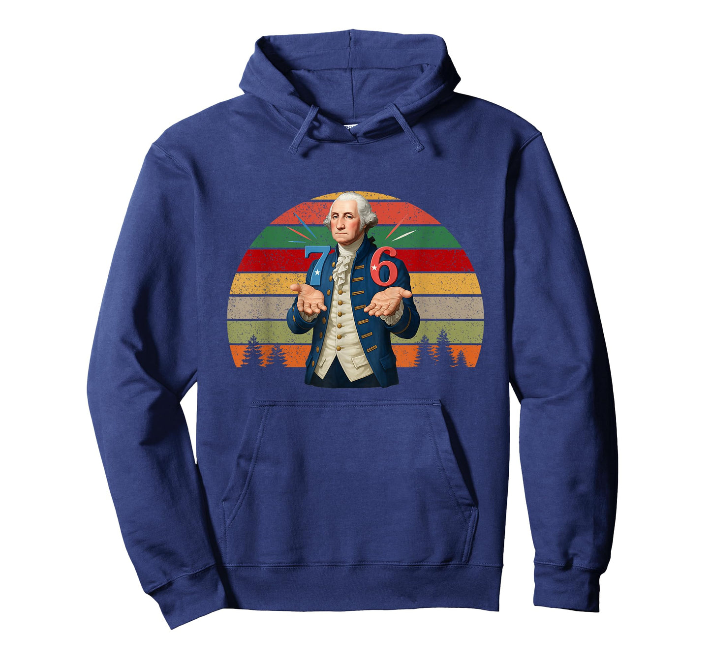 6-7 7-6 George Washington Seven Six Teacher American Retro T-Shirt