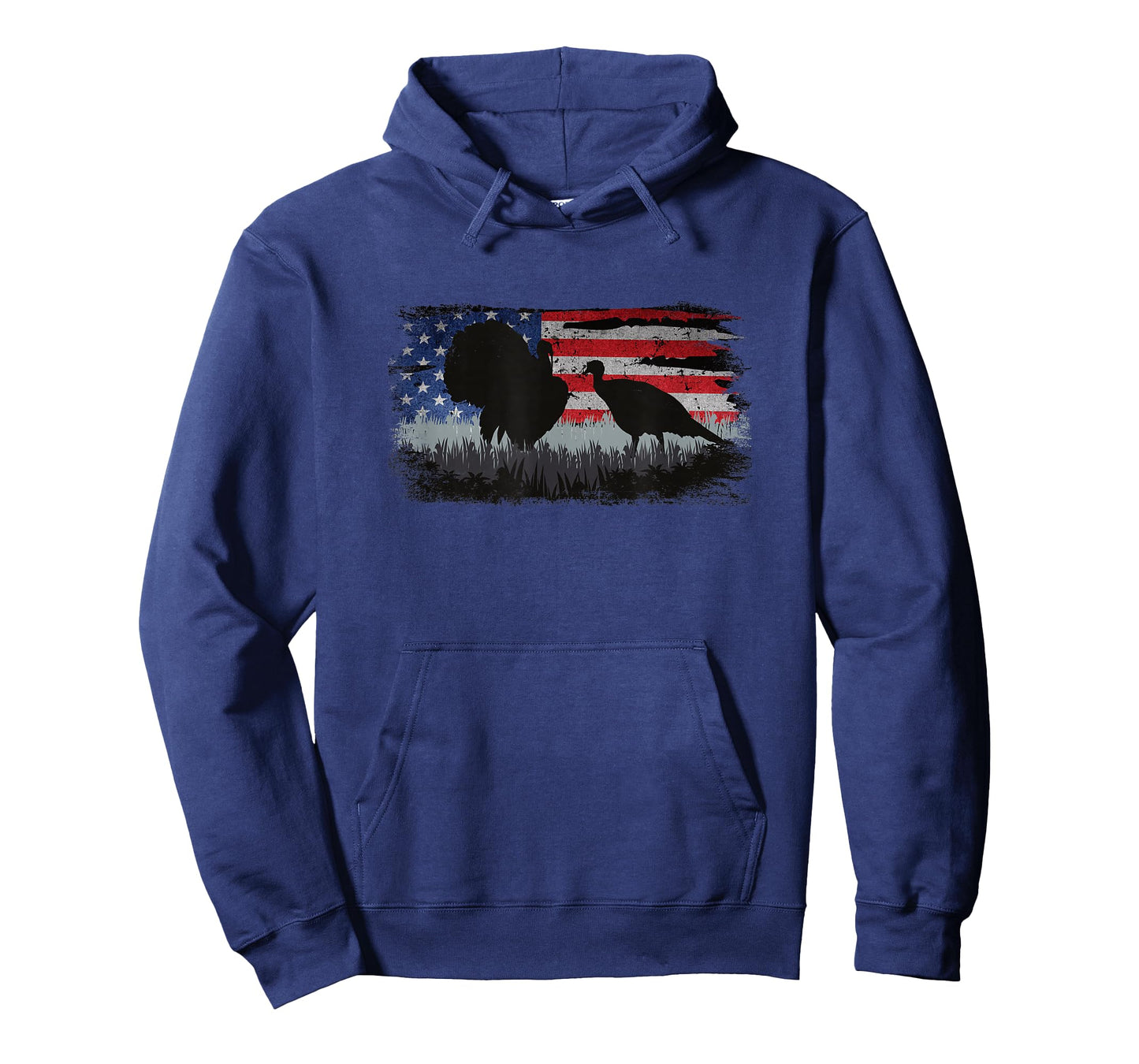 Turkey Hunter - Fun Turkey Hunting Patriotic USA Flag T-Shirt