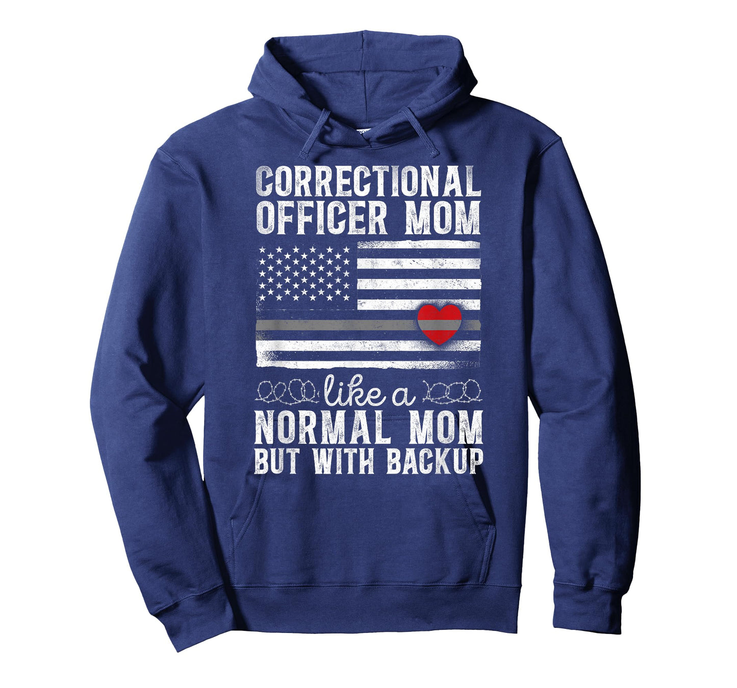 Correctional Officer Mom Mother Heart American Flag T-Shirt
