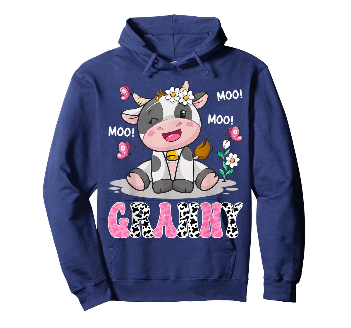 Granny Cute Cow Moo Moo Farmer Birthday Family Matching T-Shirt