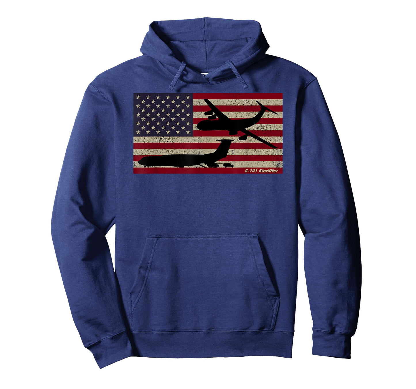 C-141 Starlifter American Airlifter Plane Patriotic USA Flag T-Shirt