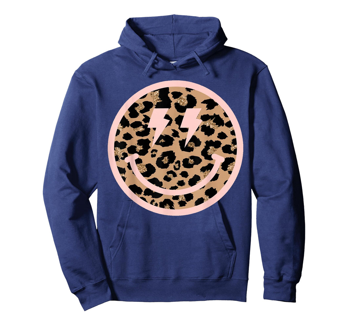 Leopard Smile Face Shirt Lightning Bolt Eyes Happy Face T-Shirt