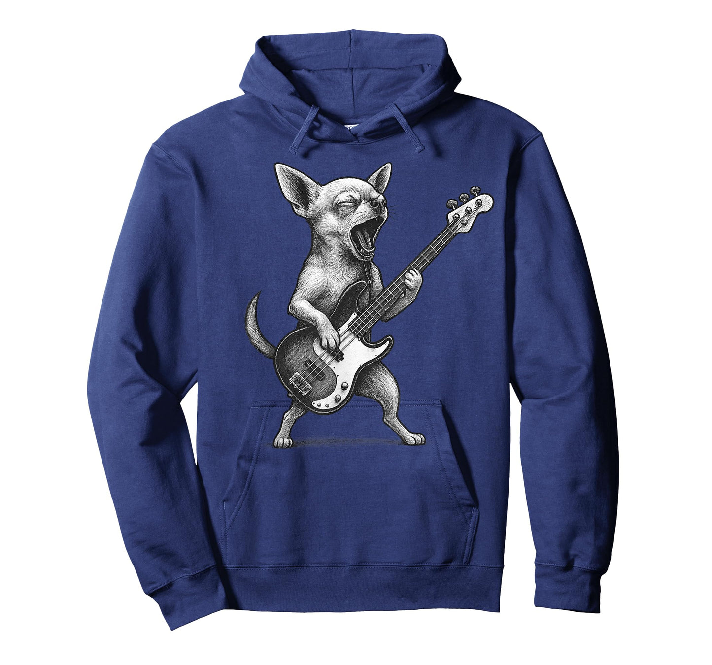 Chihuahua Playing Bass Guitar Rock Music Dog Lover T-Shirt