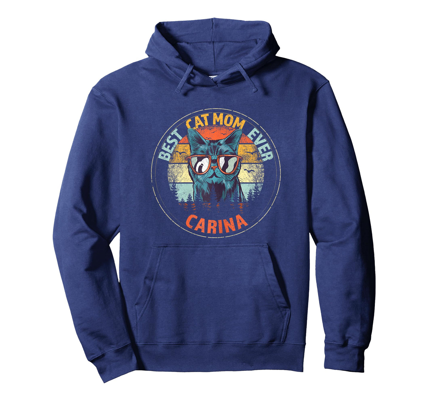 Carina Best Cat Mom Ever Funny Custom Personalized Name T-Shirt