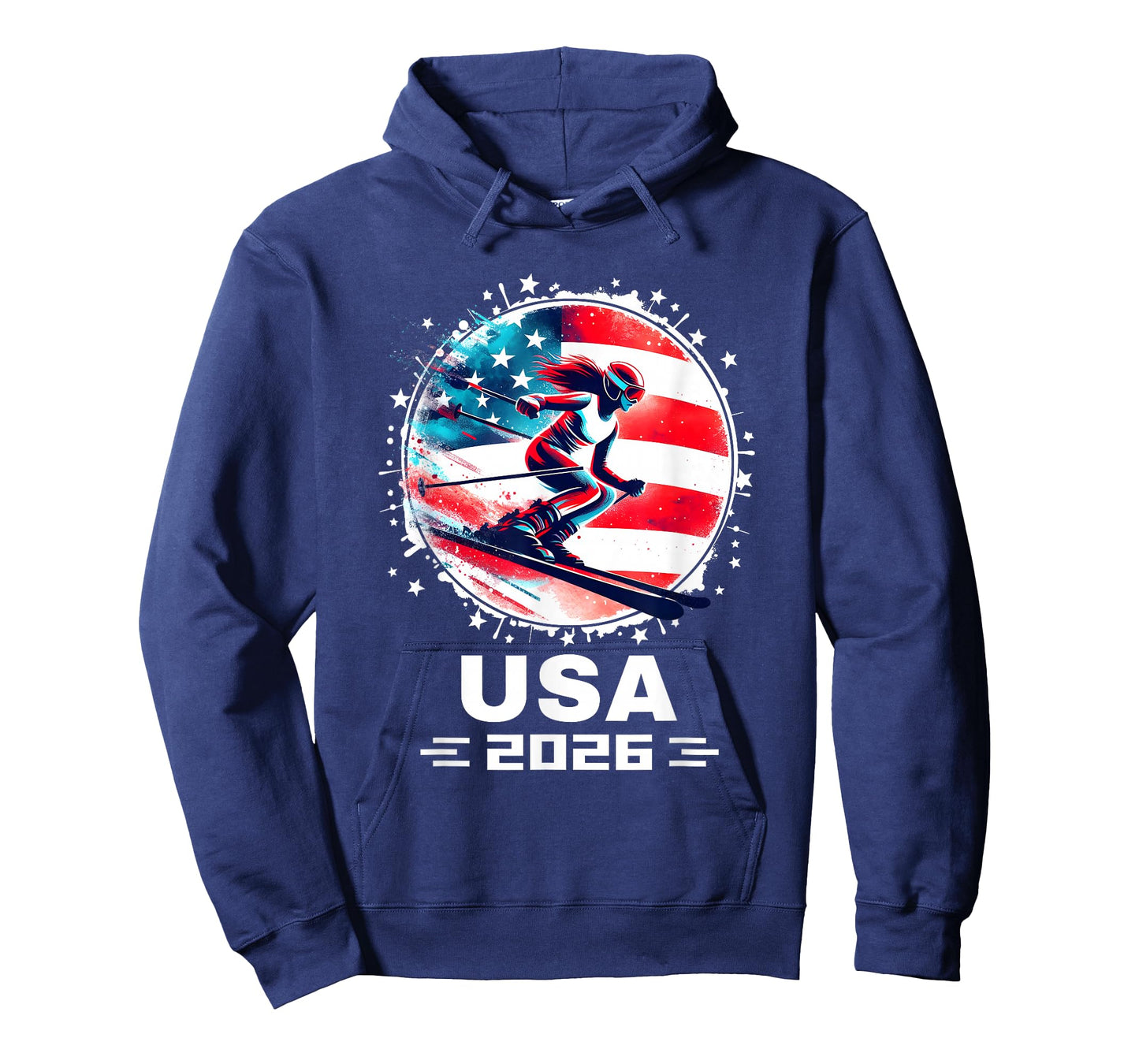 USA Women United States American Flag Ski Skiing USA Team T-Shirt