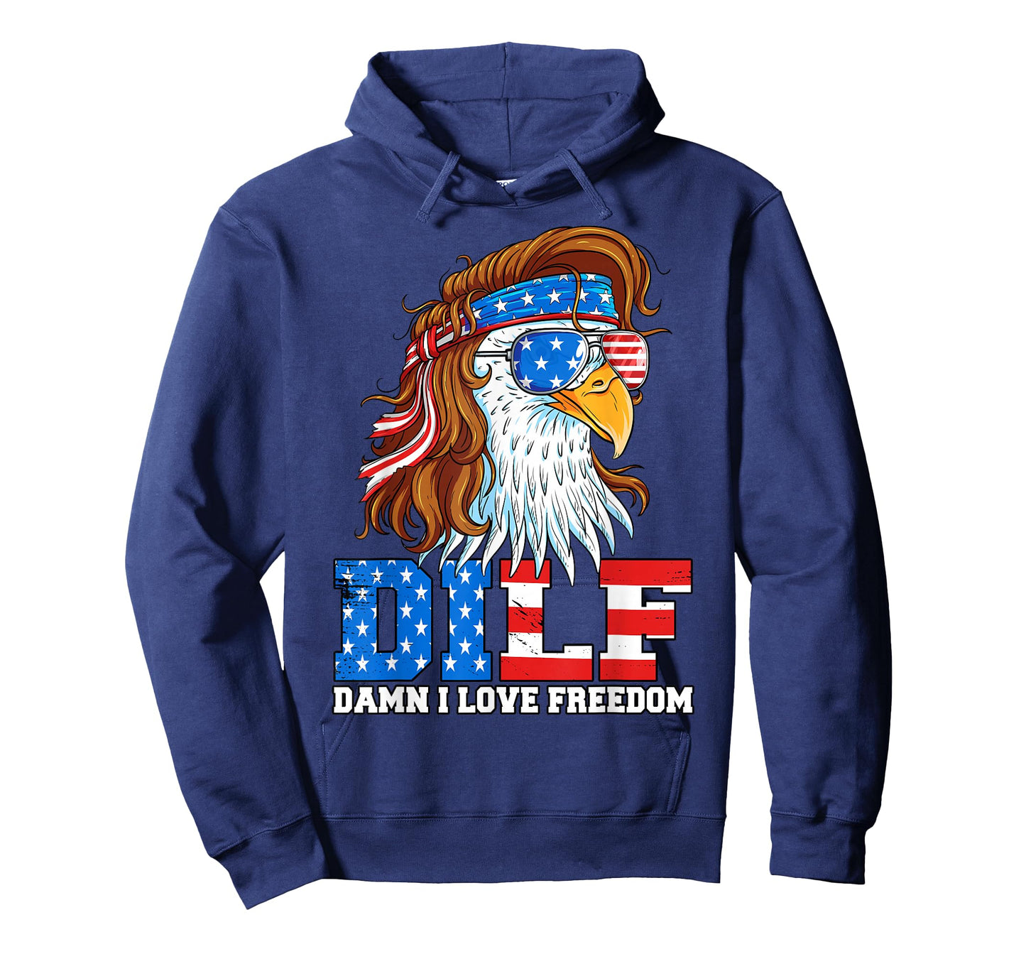 DILF Damn I Love Freedom Eagle Funny Patriotic 4th of July T-Shirt