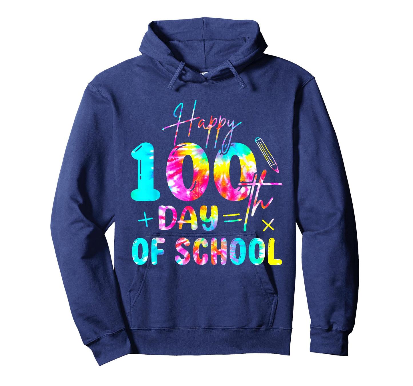 Tie Dye Happy 100th Day Of School Teacher Student 100 Days T-Shirt