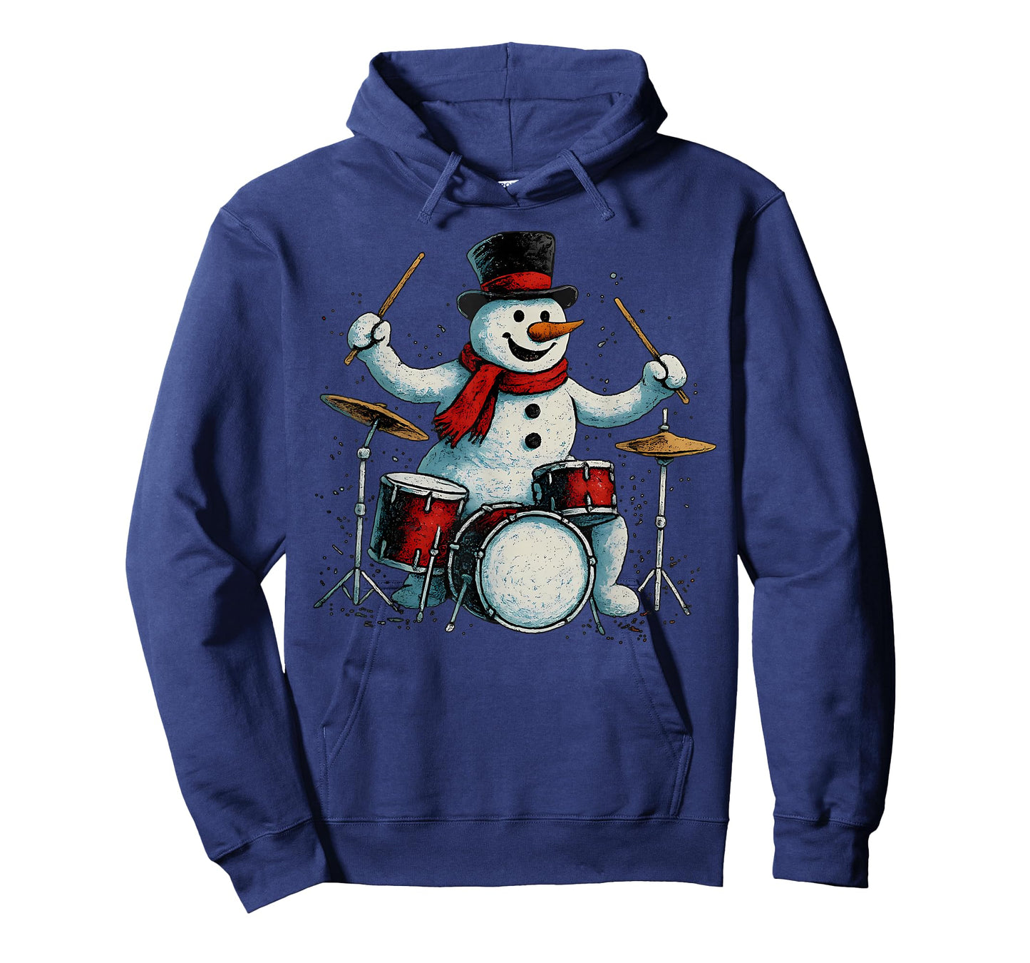Drummer Snowman Christmas Musician Drums Percussionist Music T-Shirt