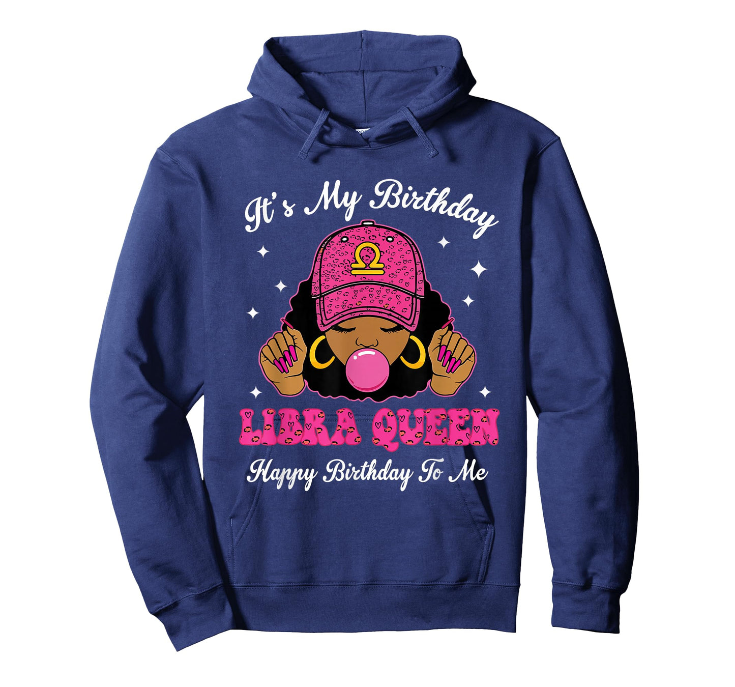 It's My Birthday Libra Queen Happy Birthday to Me Afro Girls T-Shirt