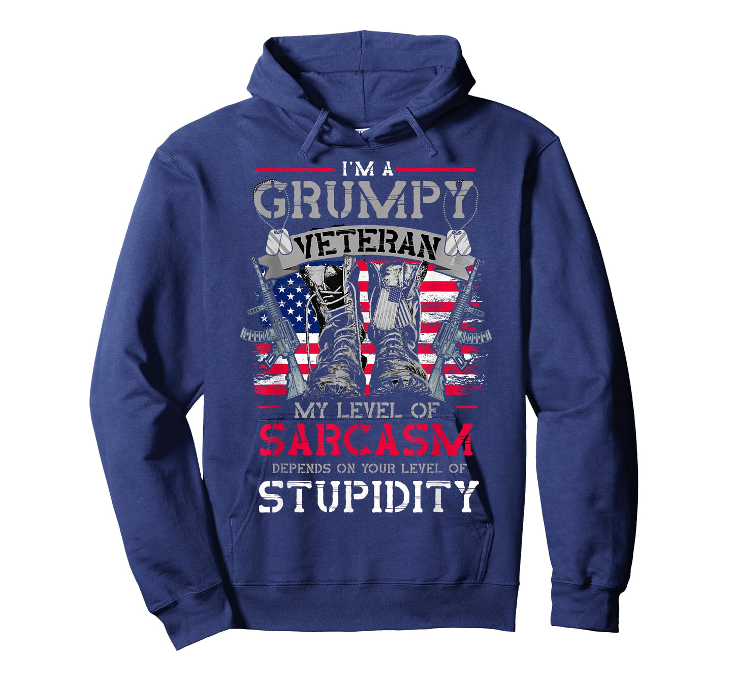 I'm Grumpy Old Veteran My Level of Sarcasm Depends On Tee T-Shirt