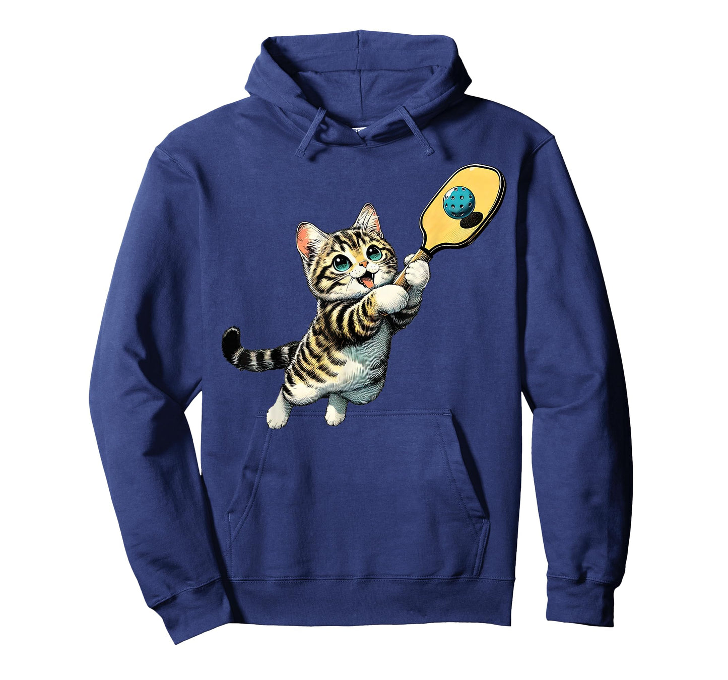 Funny Kitten Playing Pickleball Cute Cat Pickleball Player T-Shirt