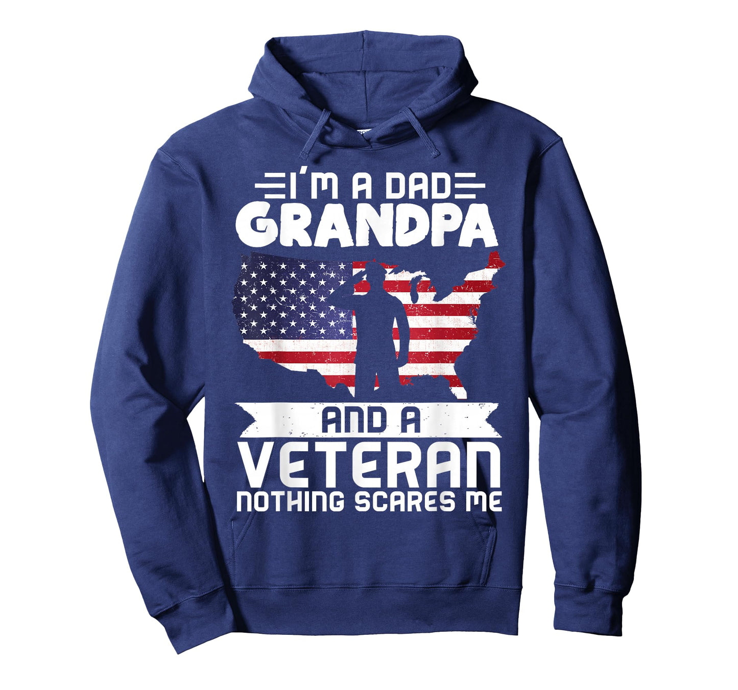 Dad Grandpa Veteran Nothing Scares Patriotic Veterans Day T-Shirt
