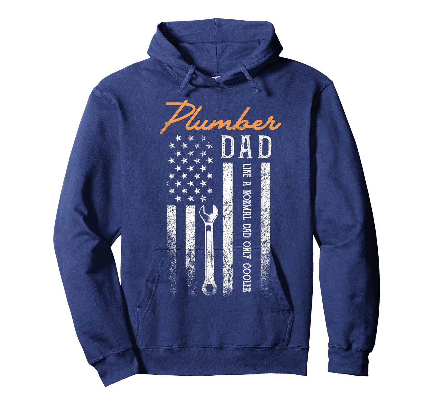 Plumber Dad Like A Normal Dad Only Cooler USA Flag Plumbing T-Shirt for Men