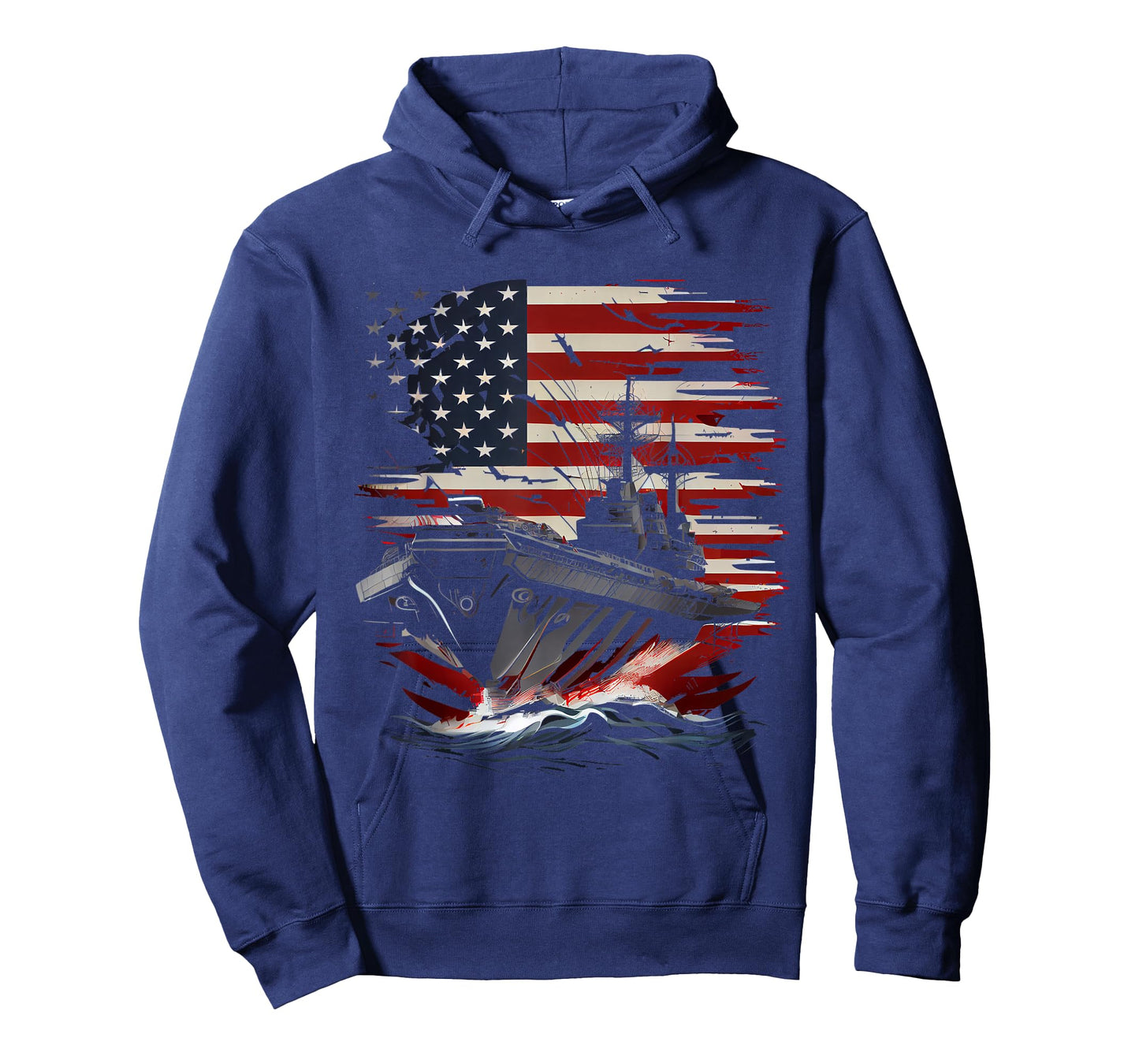 US American Flag Aircraft Carrier Gift T-Shirt