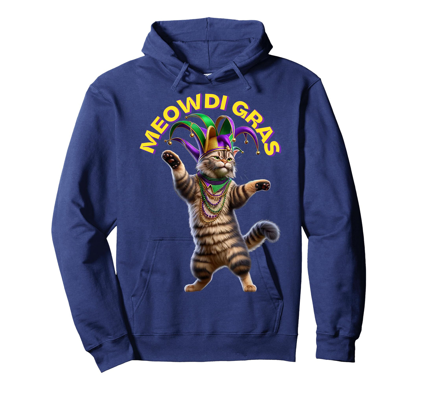 2025 Matching Mens Womans Funny Meowdi Gras Cat Mardi Gras T-Shirt