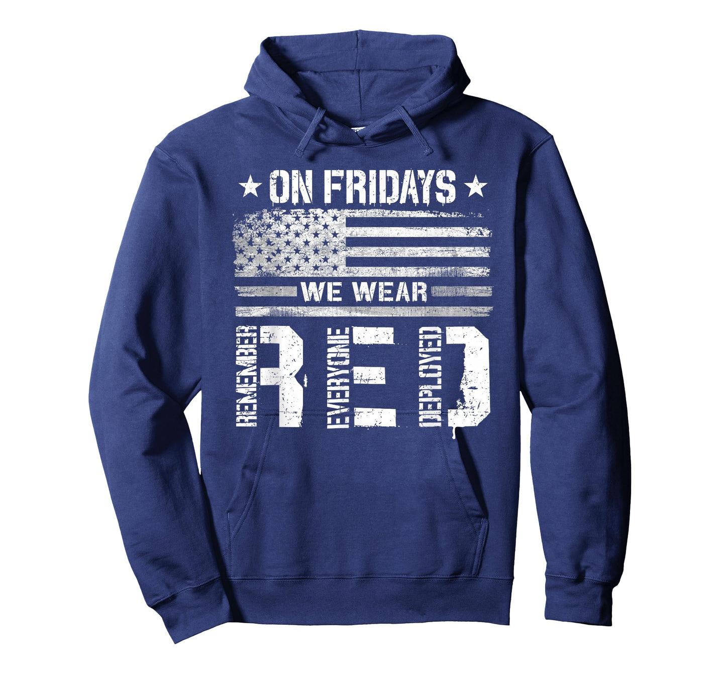 On Friday We Wear Red American Flag Military Supportive T-Shirt