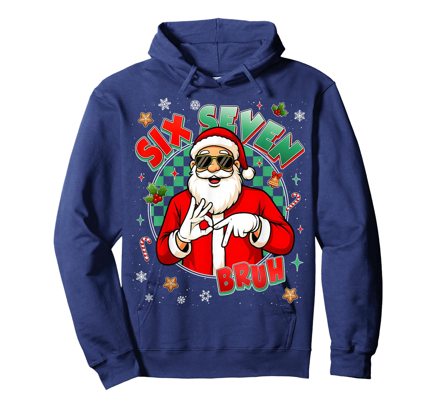 Six Seven Meme 6 7 67 Funny Christmas Xmax Santa Costume T-Shirt