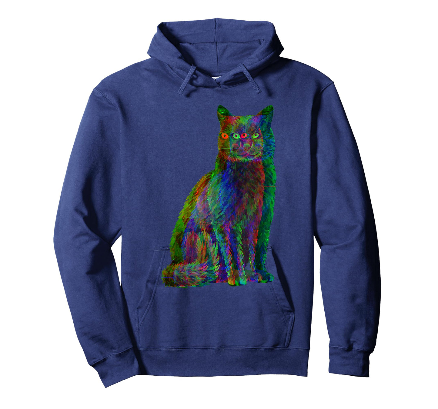 Trippy Cat Psychedelic Glitch Cat T-Shirt