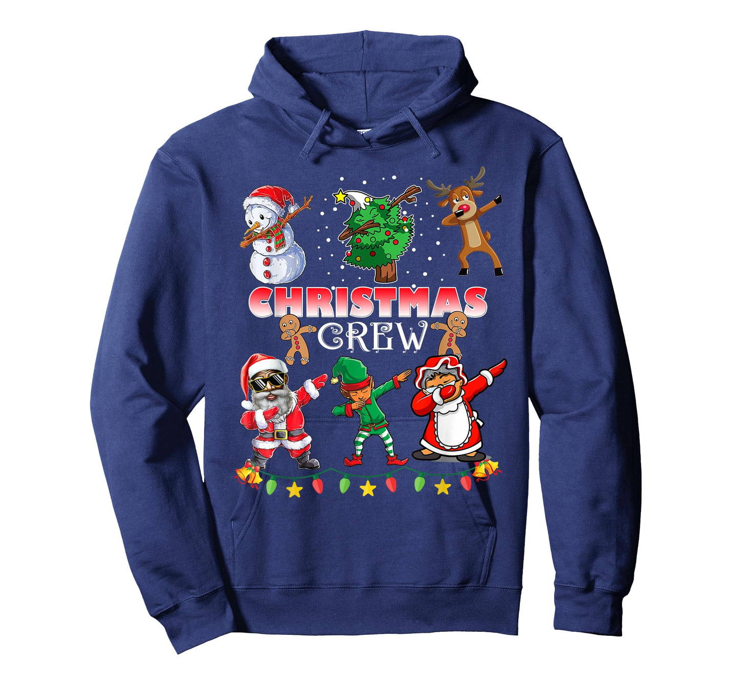 Black Cool Santa Claus African American Christmas Crew Dabs T-Shirt