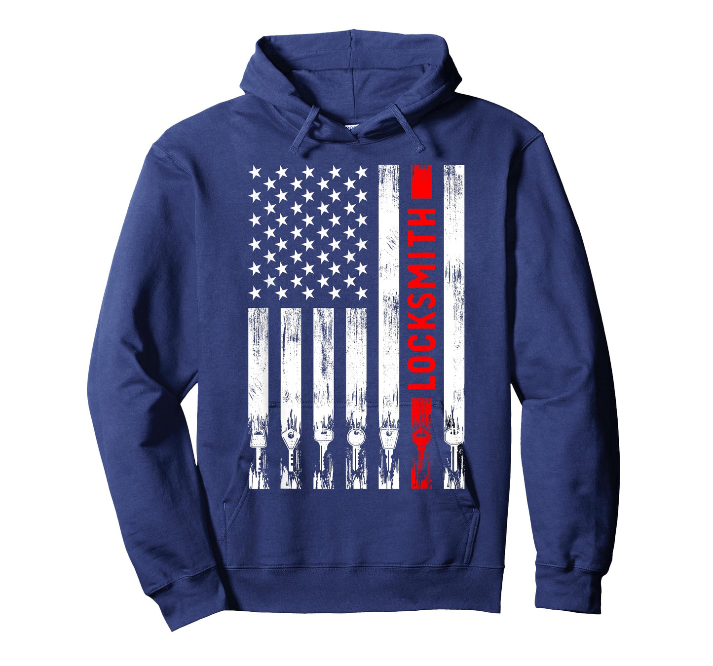 Cool Locksmith Art For Men Women American Flag Lock Picker T-Shirt
