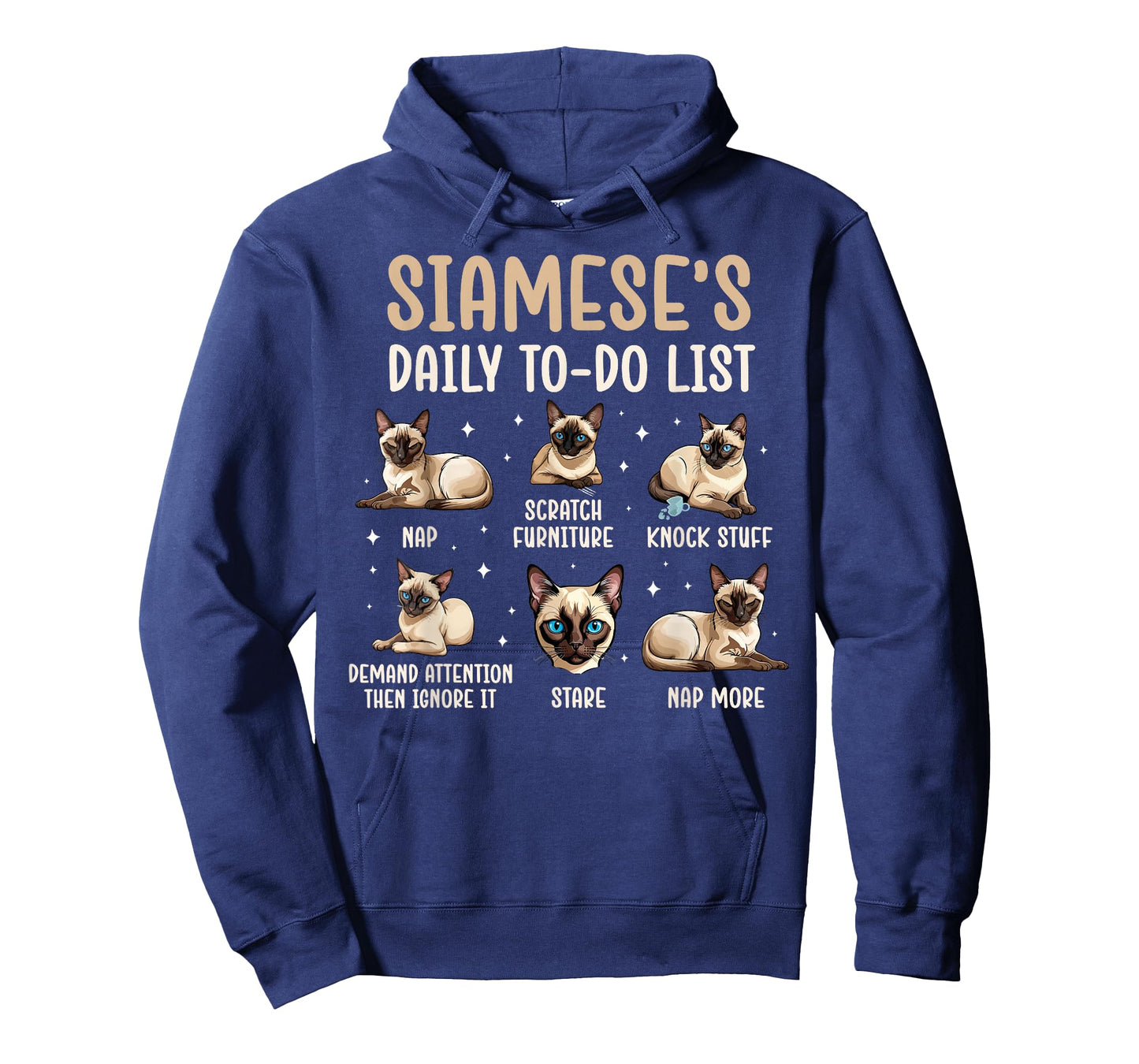 Siamese's Daily to Do List Siamese Owner Siamese Cat Lover T-Shirt