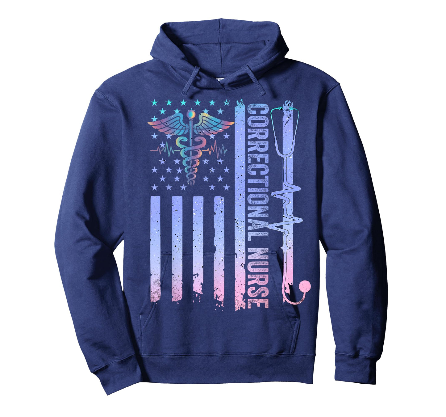 Correctional Nurse American Flag Corrections Nursing Squad T-Shirt