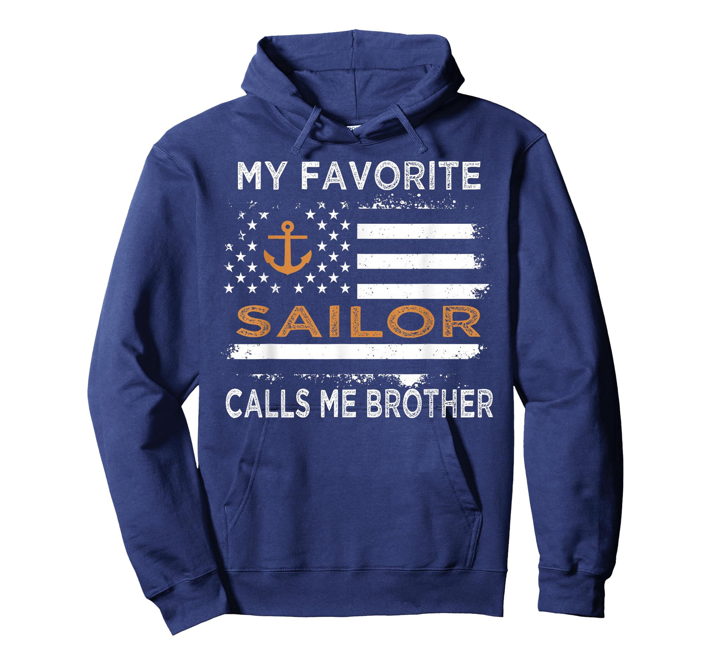 My Favorite Sailor Calls Me Brother Sailing USA Flag Anchor T-Shirt